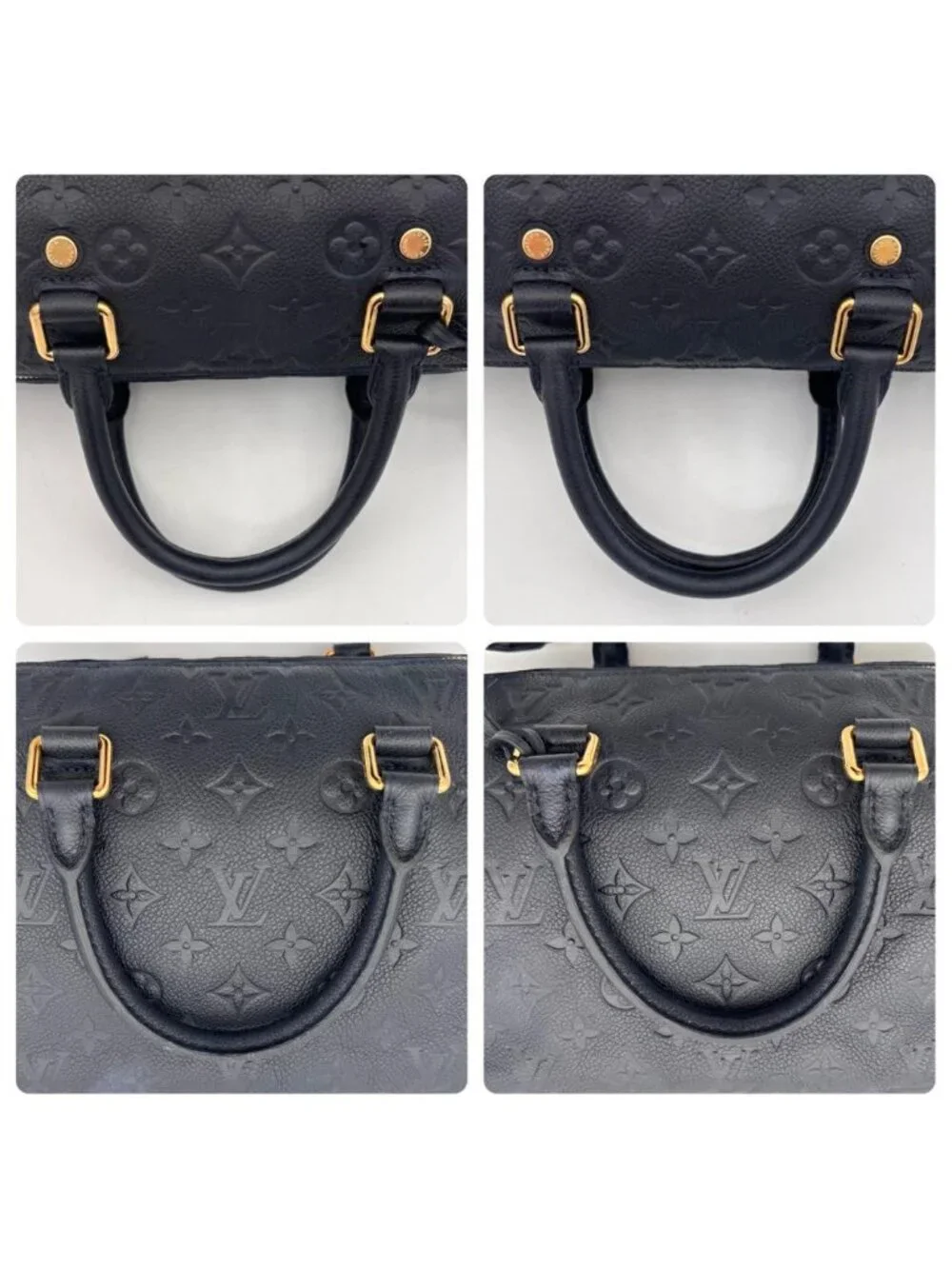 Louis Vuitton Monogram Empreinte Speedy Bandouliere 25 Noir Handbag